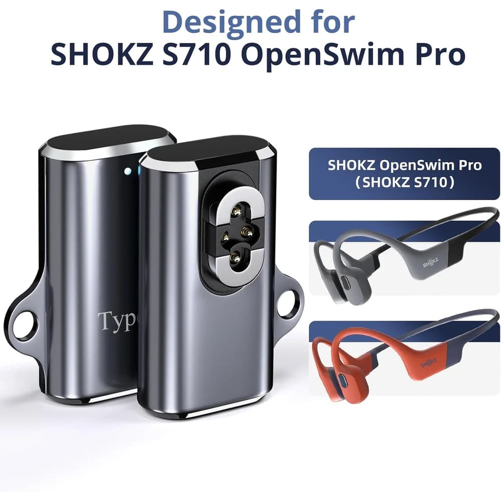 USB C Cable to Magnetic Charging Adapter for OpenSwim Pro, Type-C Charger Compatible with Shokz S710 Bone Conduction Headphones