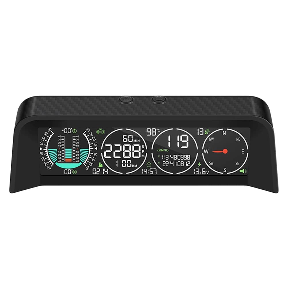X92 Car Intelligent Head-up Display digital tachometer compass HUD Smart GPS inclinometer LCD tire pressure monitor Didplay