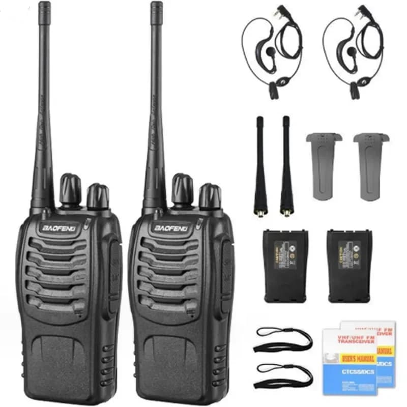 2PCS Baofeng BF-888S Walkie Talkie ad alta potenza 888s UHF 5W 400-470MHz BF888s H777 Radio bidirezionale a lungo raggio per hotel di caccia
