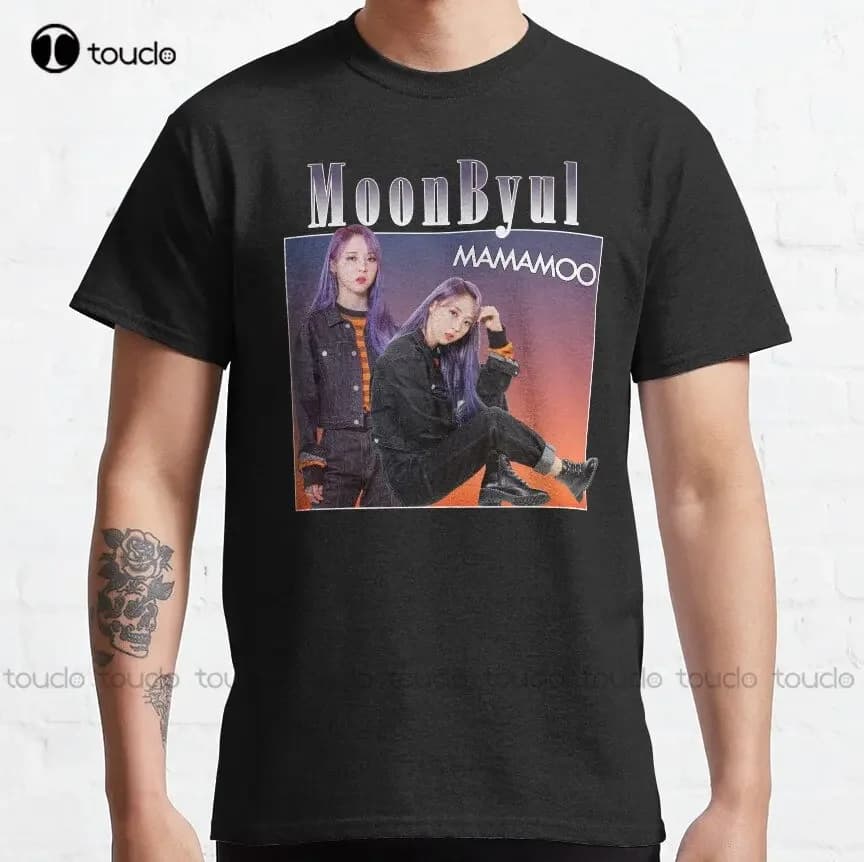 Moonbyul Mamamoo T-shirt classica vintage Camicie da golf da uomo Personalizzate Aldult Teen Unisex Stampa digitale Tee Shirts Xs-5XL