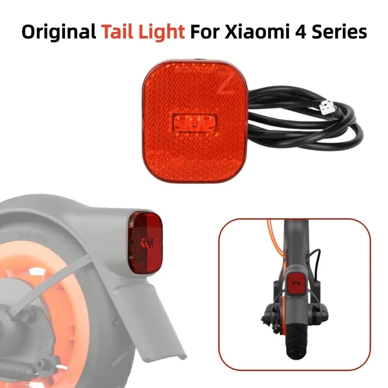 Luce Posteriore Originale per Scooter Elettrico Xiaomi Serie 4, Luce di Avvertimento e Freno Posteriore per Mijia 4/4 Lite/4 Go/4 Ultra