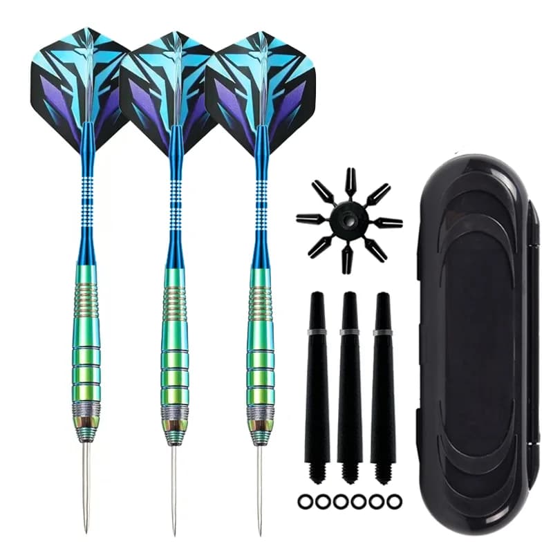 Set di punte in acciaio per freccette professionali Freccette con punta in metallo da 23 g, set di punte in metallo per freccette 3 aste per freccette in alluminio per giochi a casa/bar