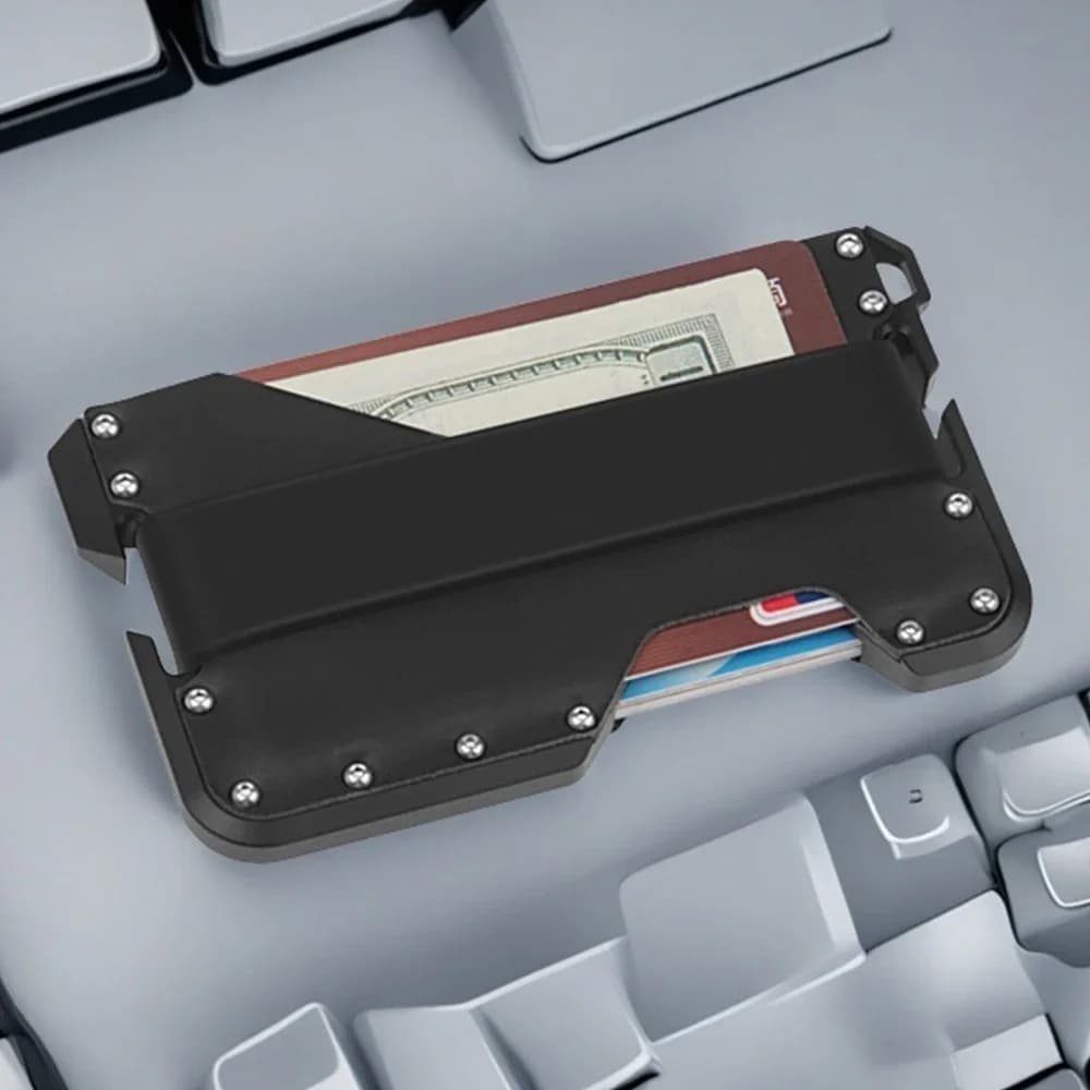 Portafoglio da uomo sottile e minimalista MEN - Blocco RFID - Multiutensile in pelle