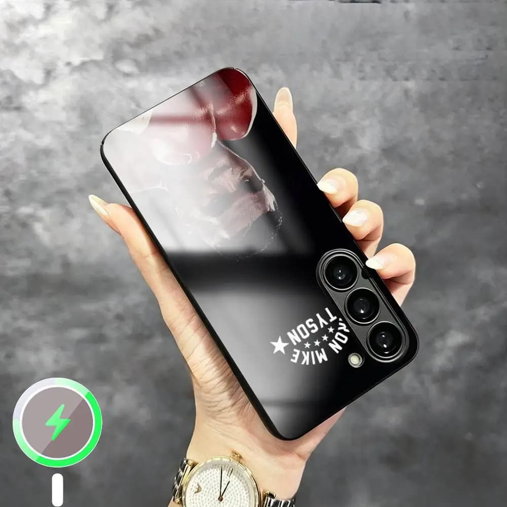Power fighter Mi-ke Ty-son cool Phone Case For Samsung S26 S25 S24 S23 S22 S21 Plus Ultra Note Glass Magnetic Case