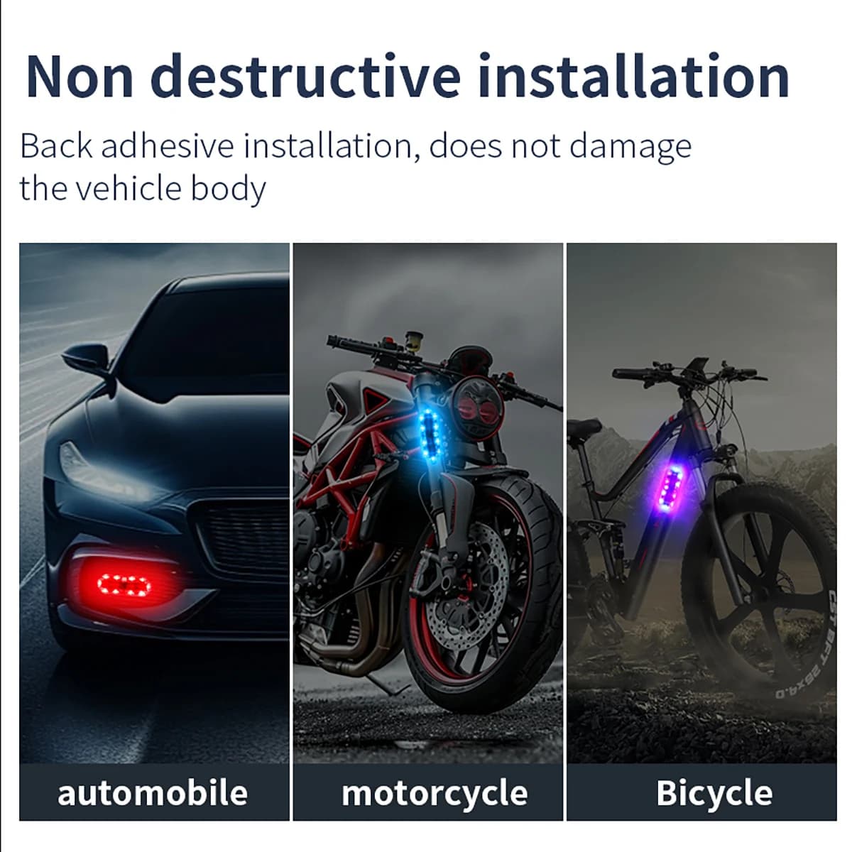 1/2 Pieces LED Solar Signal Light for Motorcycle, Car, Bike, Truck, Light Antique Lamping