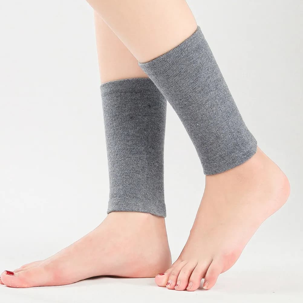 Coprigambe Termico in Lana, Supporto Elastico Traspirante per Caviglia, Anti-Sudore per Yoga, Basket, Pallavolo