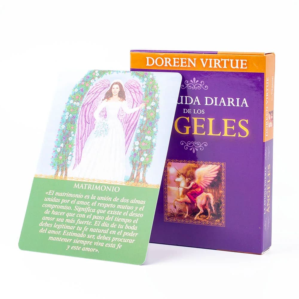 Guida quotidiana dai tuoi angeli Oracle 44 carte Mazzo 10.4*7.4 cm Versione spagnola Destino Divinazione Tarocchi Gioco da tavolo