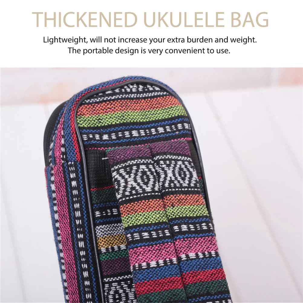 Borsa per Ukulele in Cotone Spesso, Custodia a Tracolla per Esterni, Borsa da Trasporto Leggera con Cerniera Liscia e Protezione Antigraffio
