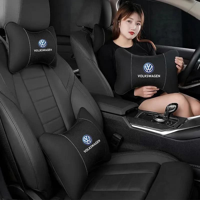 Seggiolino auto poggiatesta vita cuscino testa collo supporto lombare per VW GTI Polo Golf Passat Tiguan Arteon Touareg Taigo Caddy Jetta CC