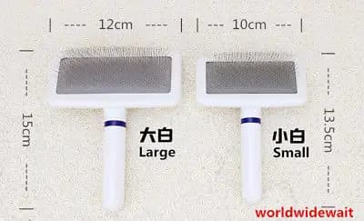1PC Pet Dog Cat Spazzola per capelli Pelliccia Grooming Trimmer Pettine Strumento Bianco S / L