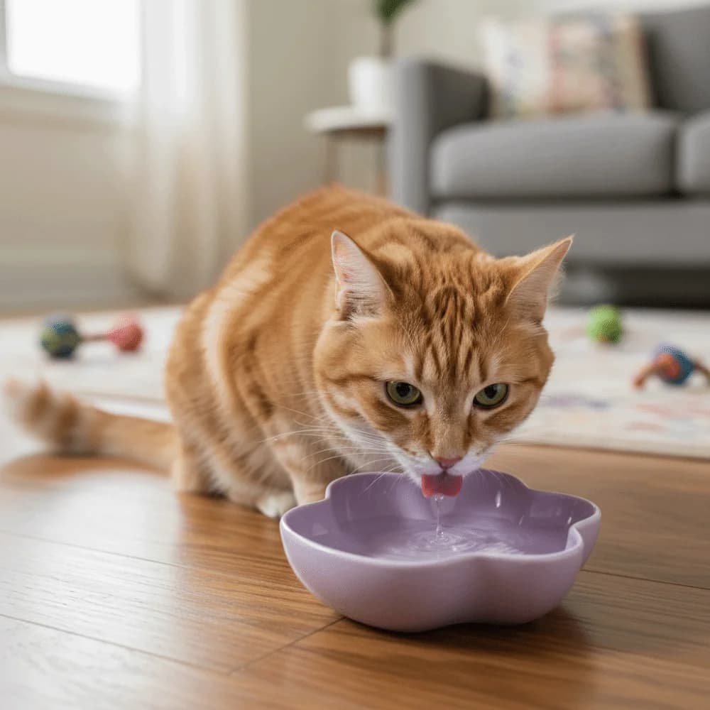 Cute Paw Shaped Ceramic Cat Bowl Non-slip Large Capacity Pet Food Bowl Anti-Choking Anti-Fall Cat Food Water Bowl Multi-Pet