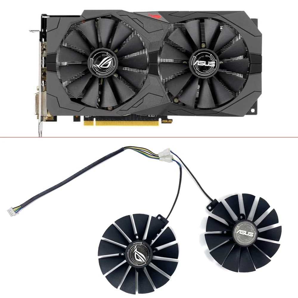 NUOVA ventola di raffreddamento 95MM 4PIN PLD10010S12HH T 129215 SM Per ASUS ROG STRIX Dual RX 470 570 Per AMD RX470 RX570 Ventole della scheda video da gioco