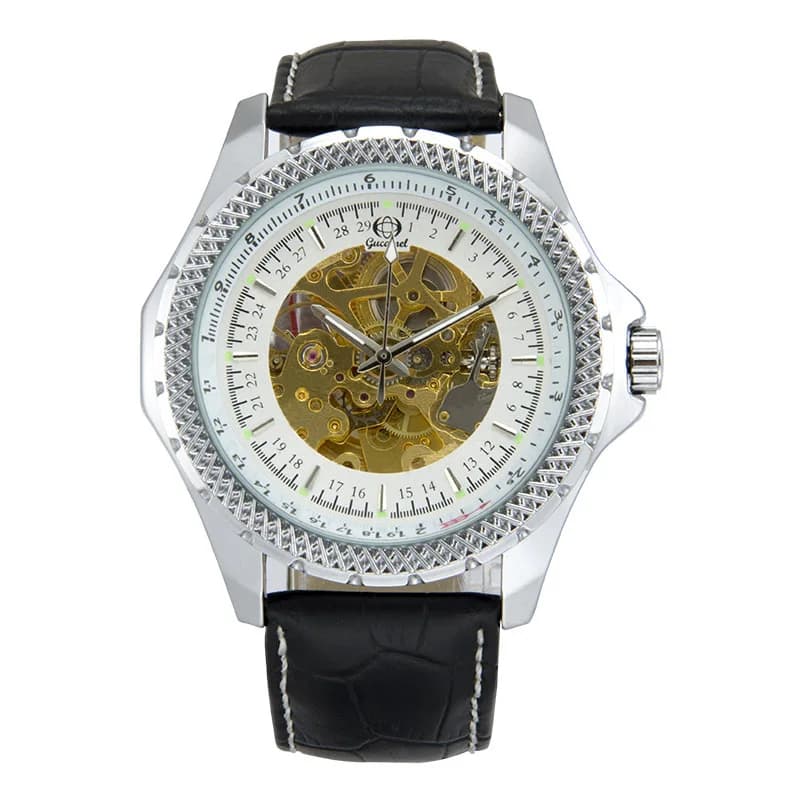 Orologio Meccanico Automatico da Uomo Ancient Camel, Orologio da Polso Automatico con Cinturino in Acciaio Traforato alla Moda
