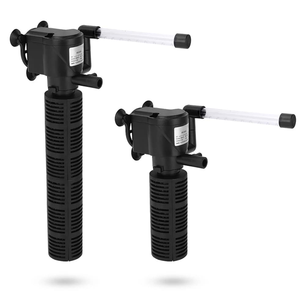 Filtro Interno per Acquario 3 in 1, Silenzioso, Mini Filtro Impermeabile, Purificatore d'Acqua e Pompa d'Aria per Acquario