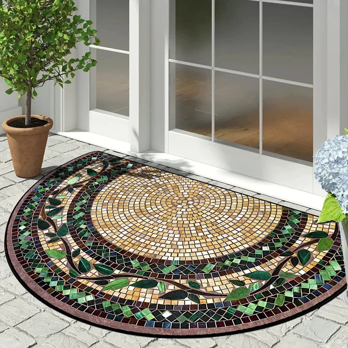 Zerbino d'ingresso Decorazioni da giardino Tappetino per porta d'ingresso Tappetini per la casa Tappeto semicircolare Tapete Tappeti per esterni Entrada De Casa