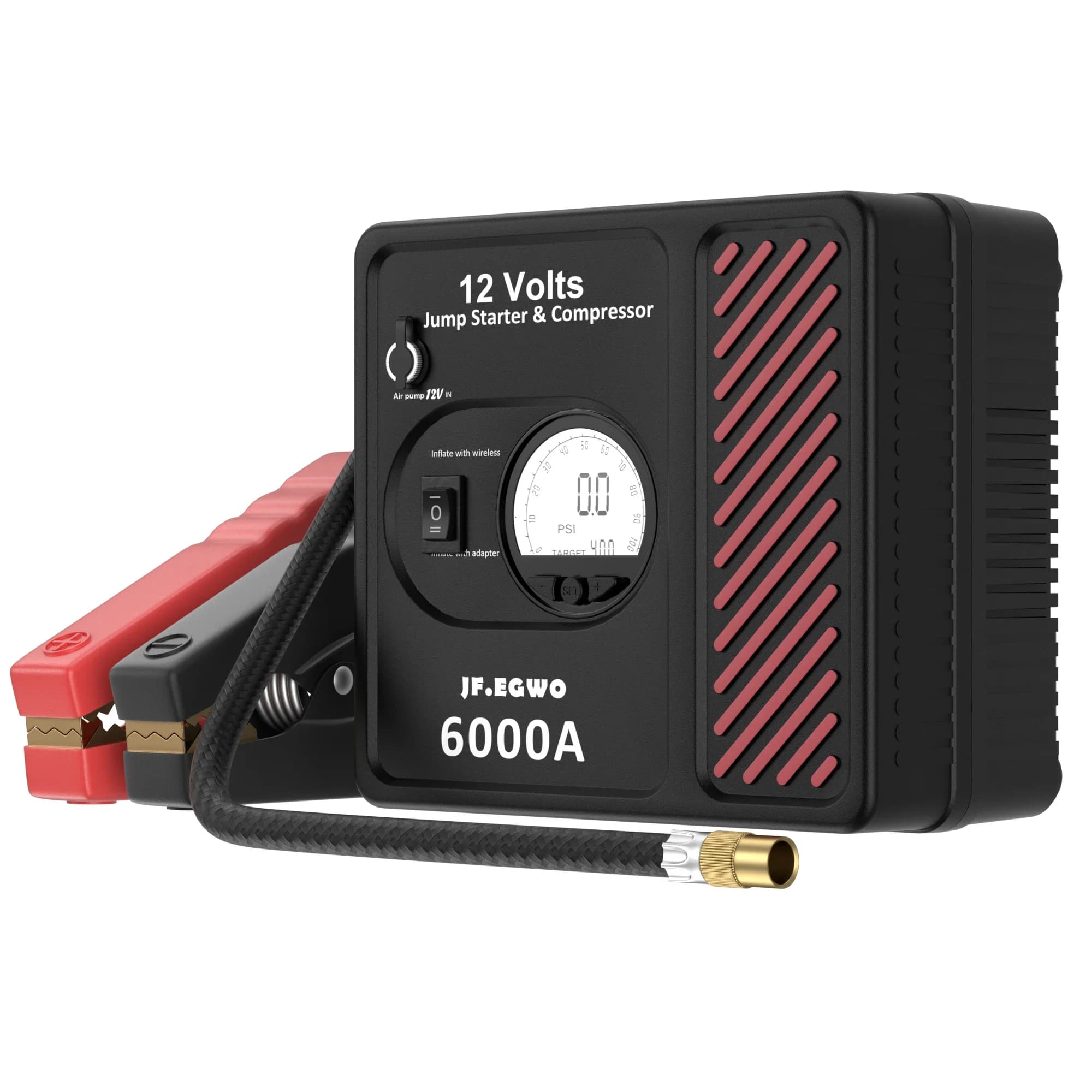 Avviatori di emergenza portatili Batteria per auto Gonfiatore di pneumatici Avviatore di emergenza multifunzionale Power Bank per compressore d'aria portatile per auto