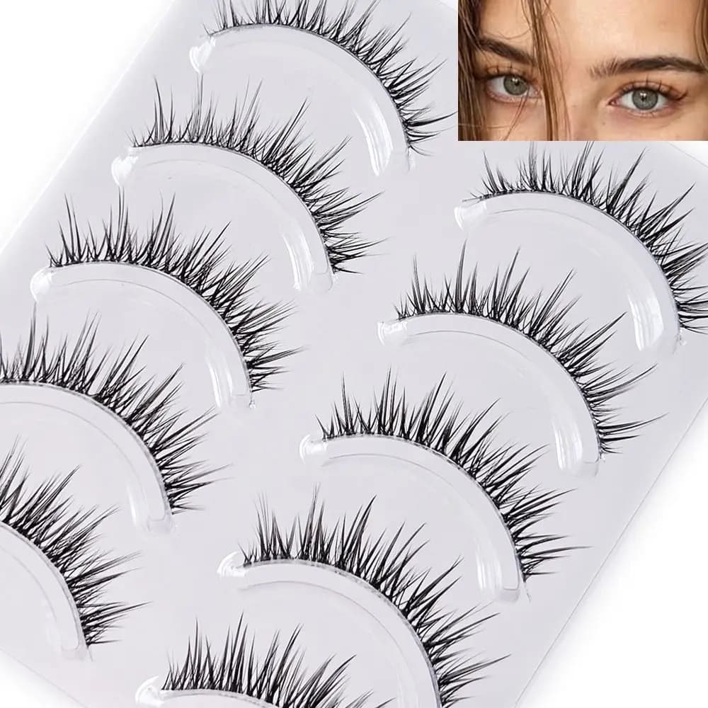 Faux 3D Ciglia in Visone Style Thai, Soft and Soft, with Invisible Band, Hand-made, Natural and Long, Eye Makeup Tools