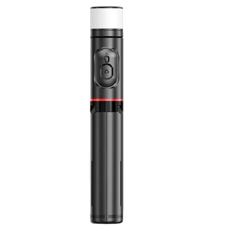 ABKN-Q12S Monopiede Bluetooth pieghevole senza fili per selfie con treppiede con luce di riempimento e otturatore remoto per Android Huawei