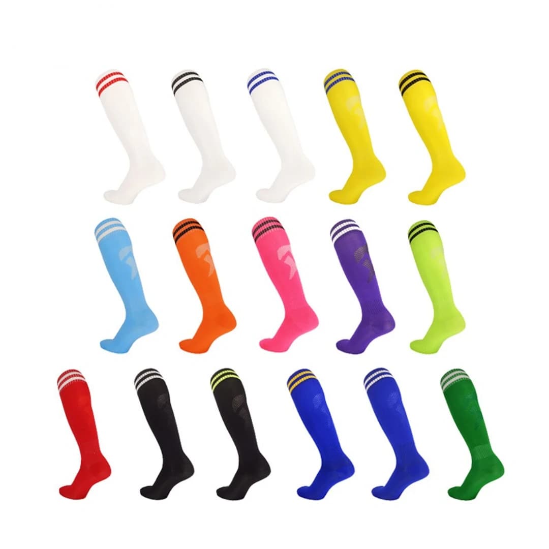 1 Paio di Calze Sportive da Calcio Lunghe al Ginocchio in Cotone e Spandex per Bambini e Adulti, Calze da Calcio e Baseball