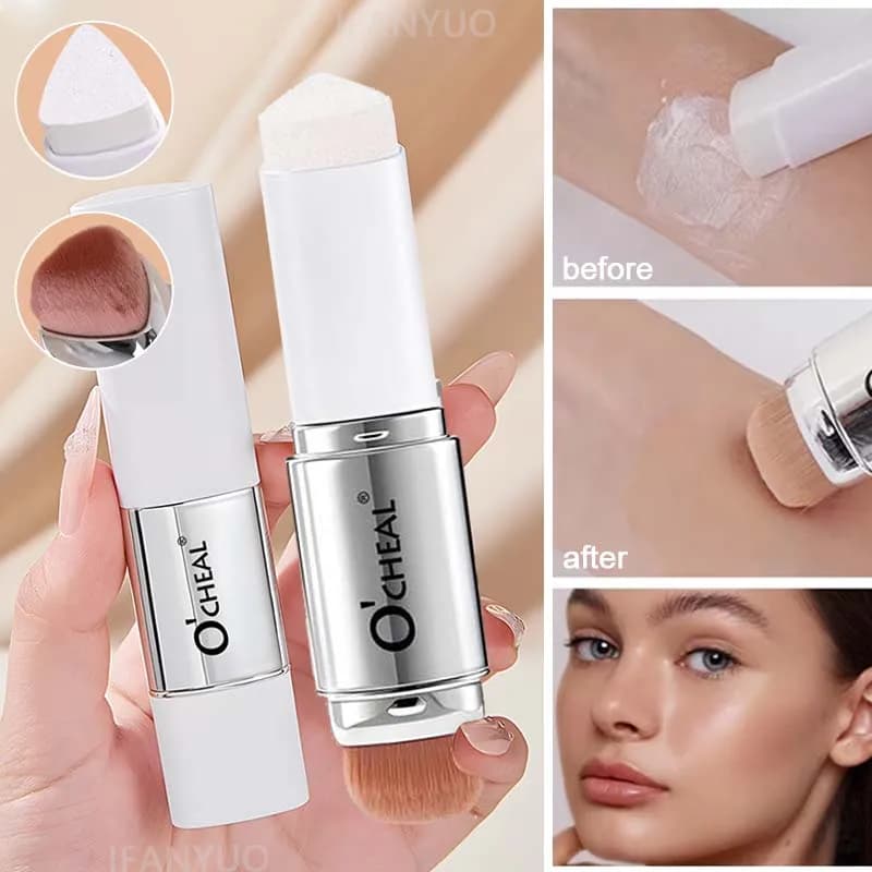 Base Stick 2-in-1 that Changes Color in Base to Temperature, Fixer Face Cover Pores, Opacizing Double Viso Applicator