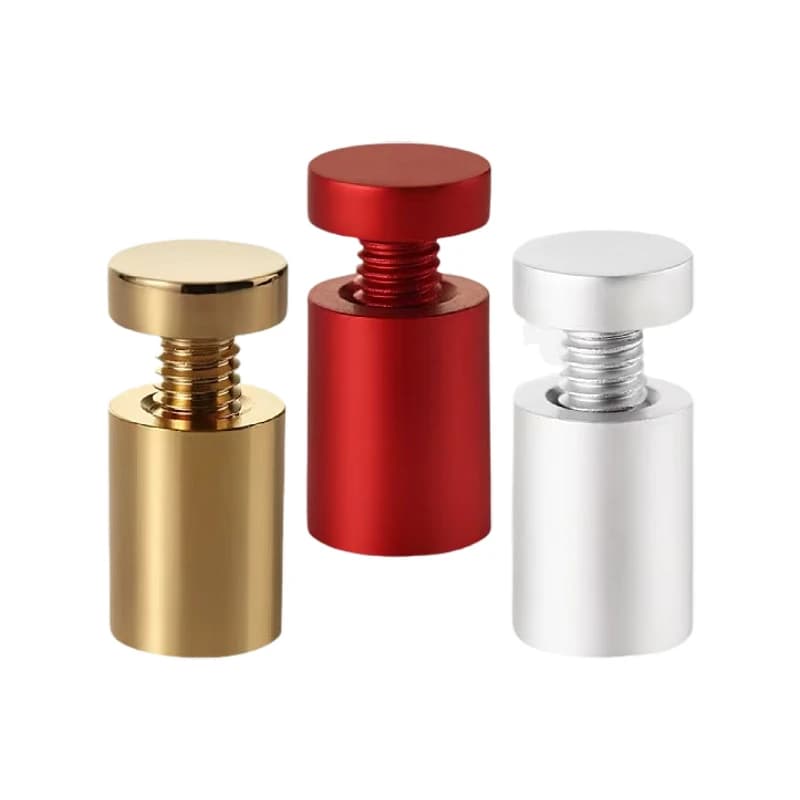 4 pezzi chiodi pubblicitari in lega di alluminio diametro 13mm * 13mm/19mm/25mm staffa decorativa solida da parete viti supporto chiodo elementi di fissaggio