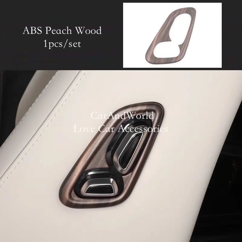 ABS Carbon Fiber Interior Seat Boss Button Adjust Frame Cover Trims Car Accessories For BYD SONG L 2024 2025