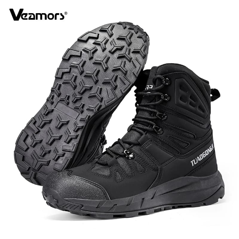 Stivali tattici alti da uomo Stivali da trekking all'aperto Scarpe sportive da allenamento in rete traspirante Scarpe da ginnastica da campeggio per trekking