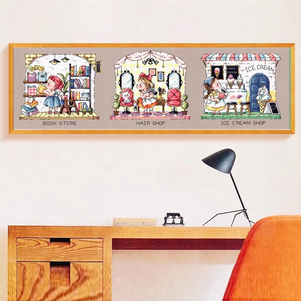 G169 Stich Punto Croce Kit Craft Pacchetti Tessuto di Cotone Fili e cotoni per ricamo Contati Nuovi Disegni Ricamo ricamo Punto Croce