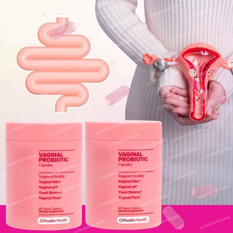 Probiotic supplement for women for vaginal health and reduced fungimycin, balances pH, supports digestive and intestinal flora, promotes female health