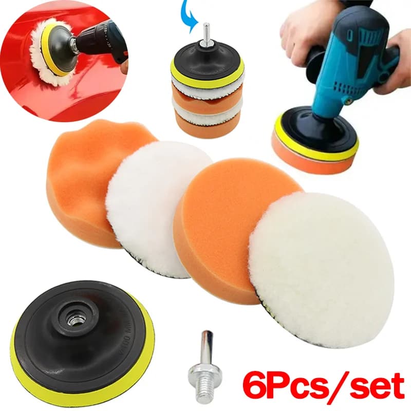 3-7 Inch Car Polishing Sponge Kit Details Brush Restoration Car Headlights Polishing disc abrasive sponge foam polishing board