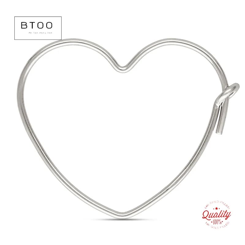 Filo per Orecchini a Forma di Cuore in Argento Sterling 925 (0,7mm) per Creazione di Gioielli Fai-da-Te e Accessori per Orecchini