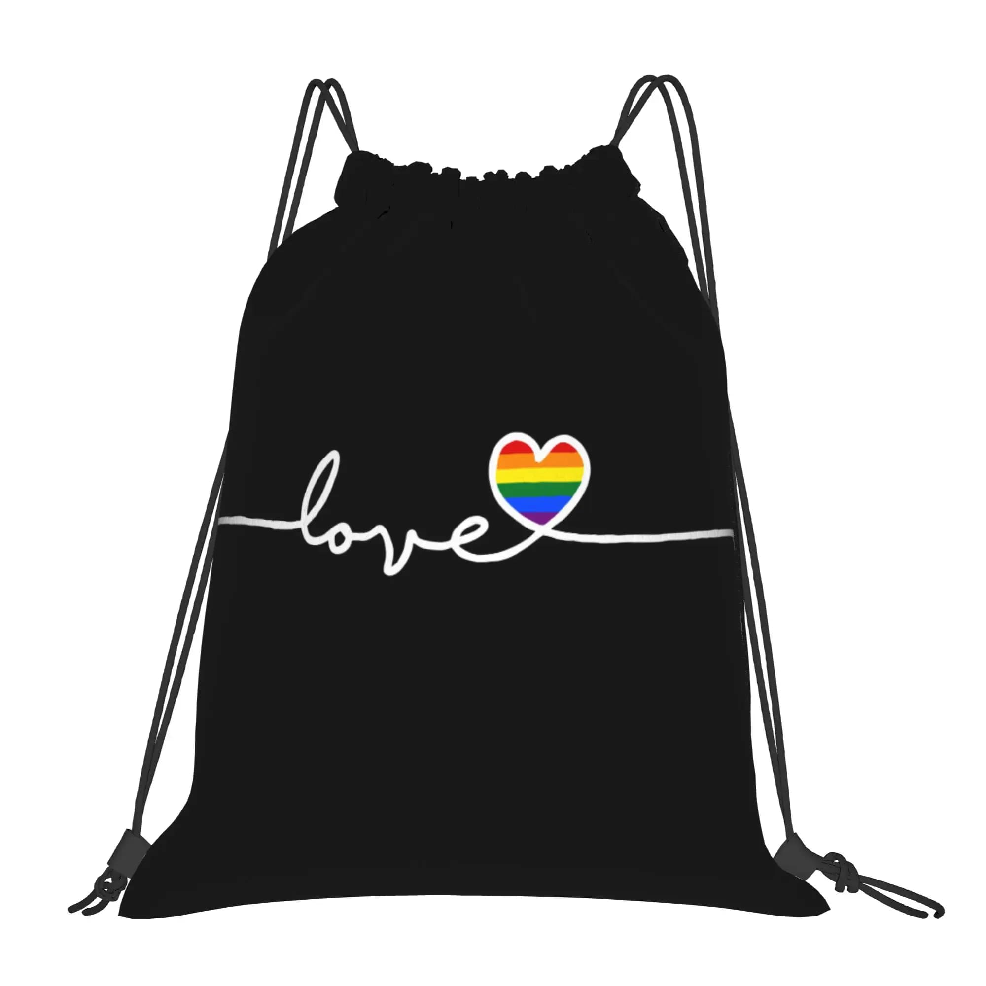 Zaino con coulisse LGBT Love, borsa sportiva da palestra, resistente all'acqua, con coulisse arcobaleno Pride, per ciclismo, 36 cm (L) x 43 cm (A)