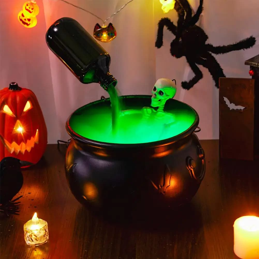 Halloween Black Wizard Bowl Magic Float Bottle and Diffuser Indoor Home Bar Magic Party Horror Ghost Props Party Supplies