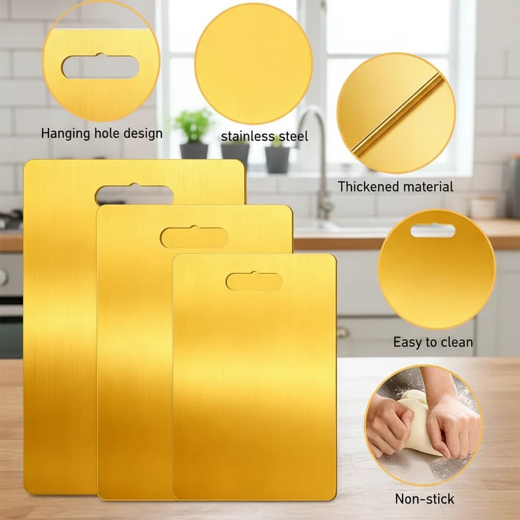 NEW kitchen cutter stainless steel double face thickened for portable food use for fruit meat
