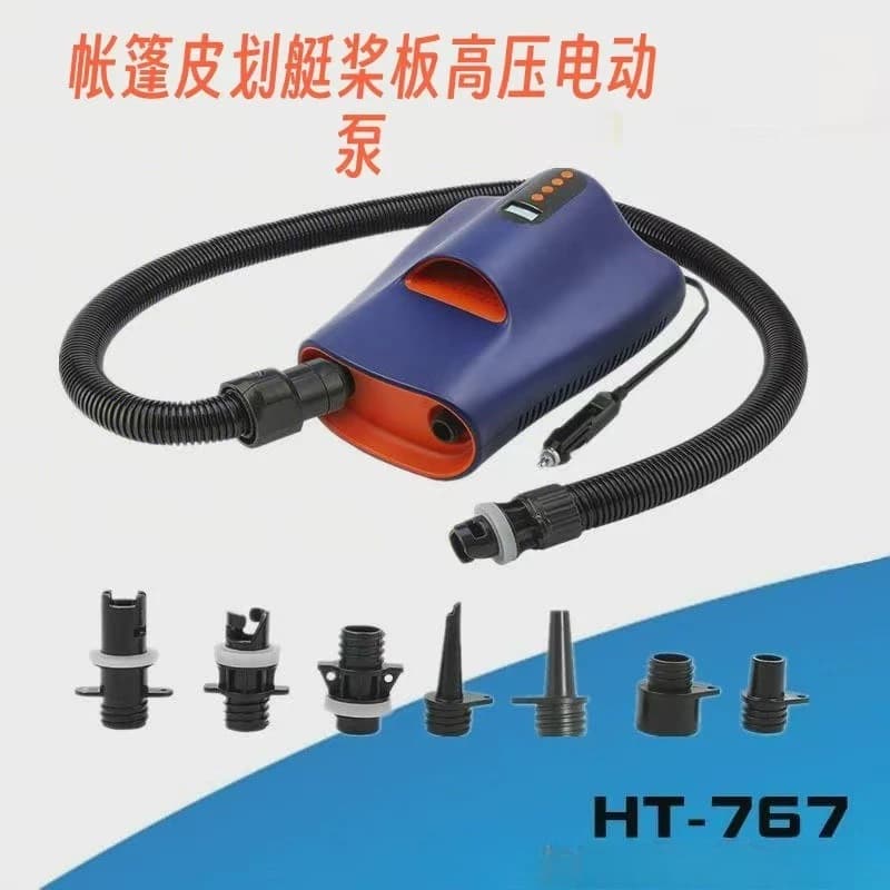 Pompa ad aria elettrica ad alta pressione HT-767 per kayak, gommone, SUP, tenda, bombola di gas, pompa per auto
