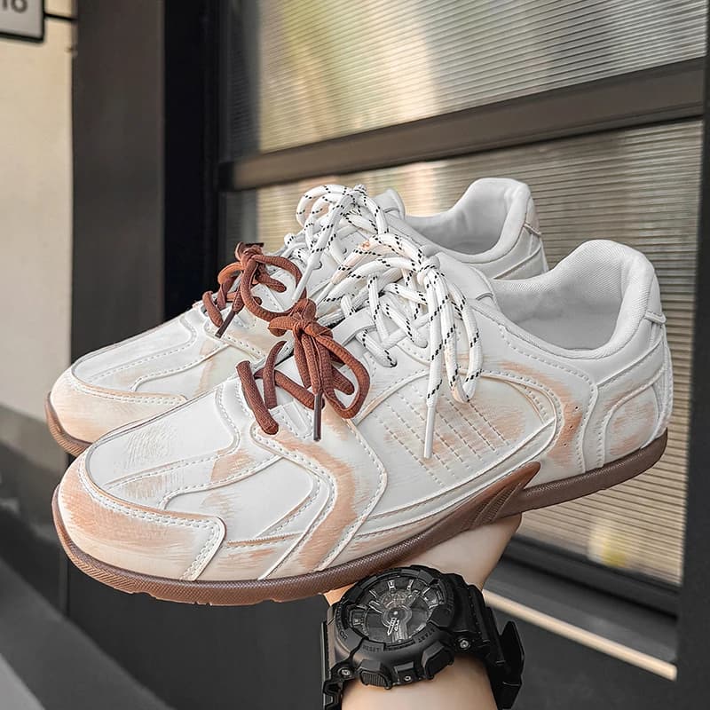 Flat Running Footwear PU Fashion Autumn men's casual shoes Comfortable men's sneakers lightweight non-slip wear resistant 7