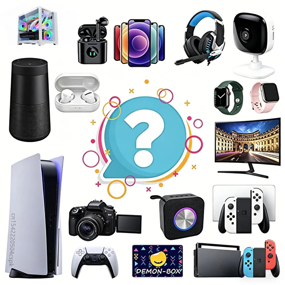Scatola Misteriosa Elettronica a Sorpresa - Lucky Bag con Regalo di Compleanno - Include Laptop, Smartwatch, Mouse, Cuffie e Altro Ancora