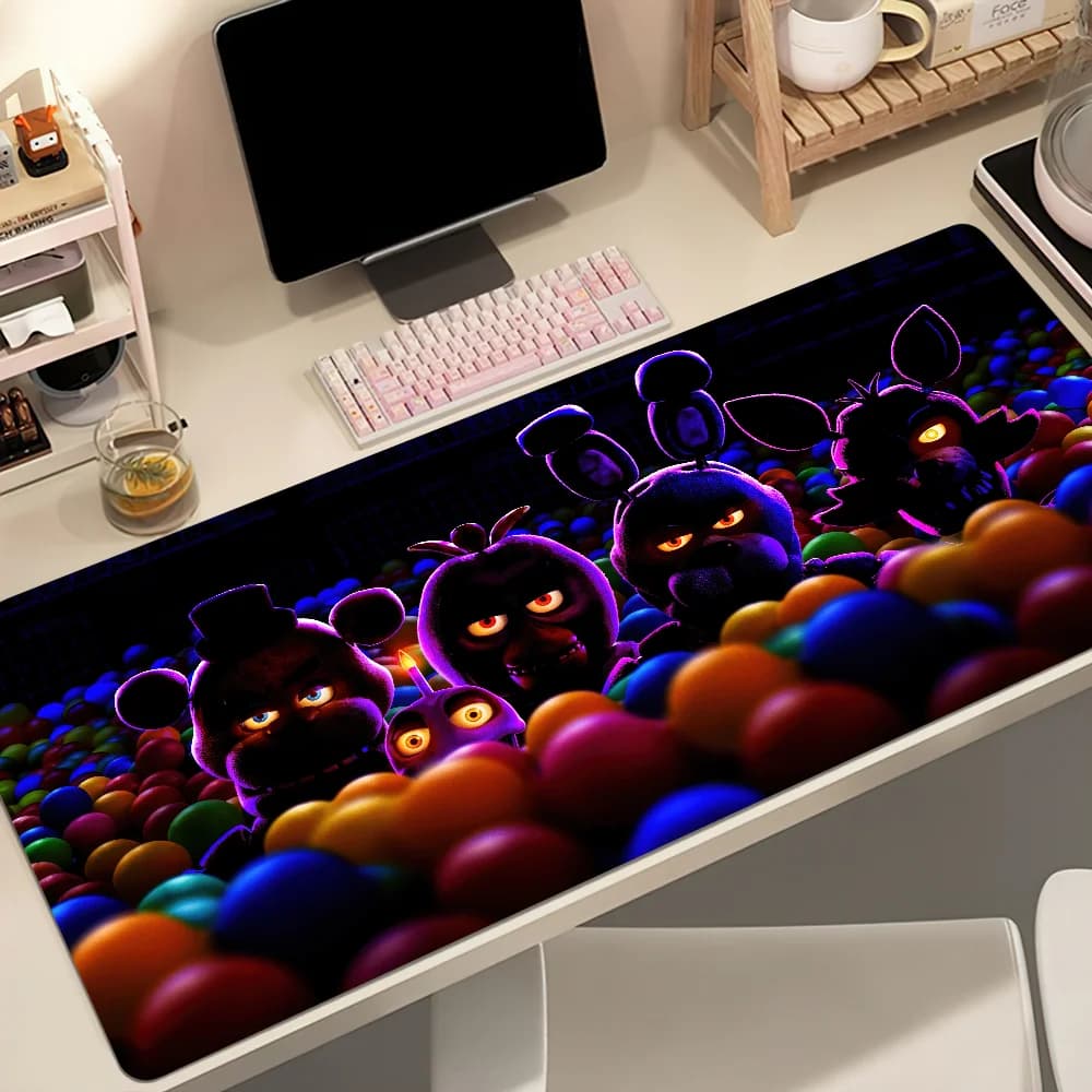 Tappetino per mouse antiscivolo e ispessito Five Nights at Freddy's 2, per studenti, gaming, scrittura, ufficio, grande, con bordo cucito