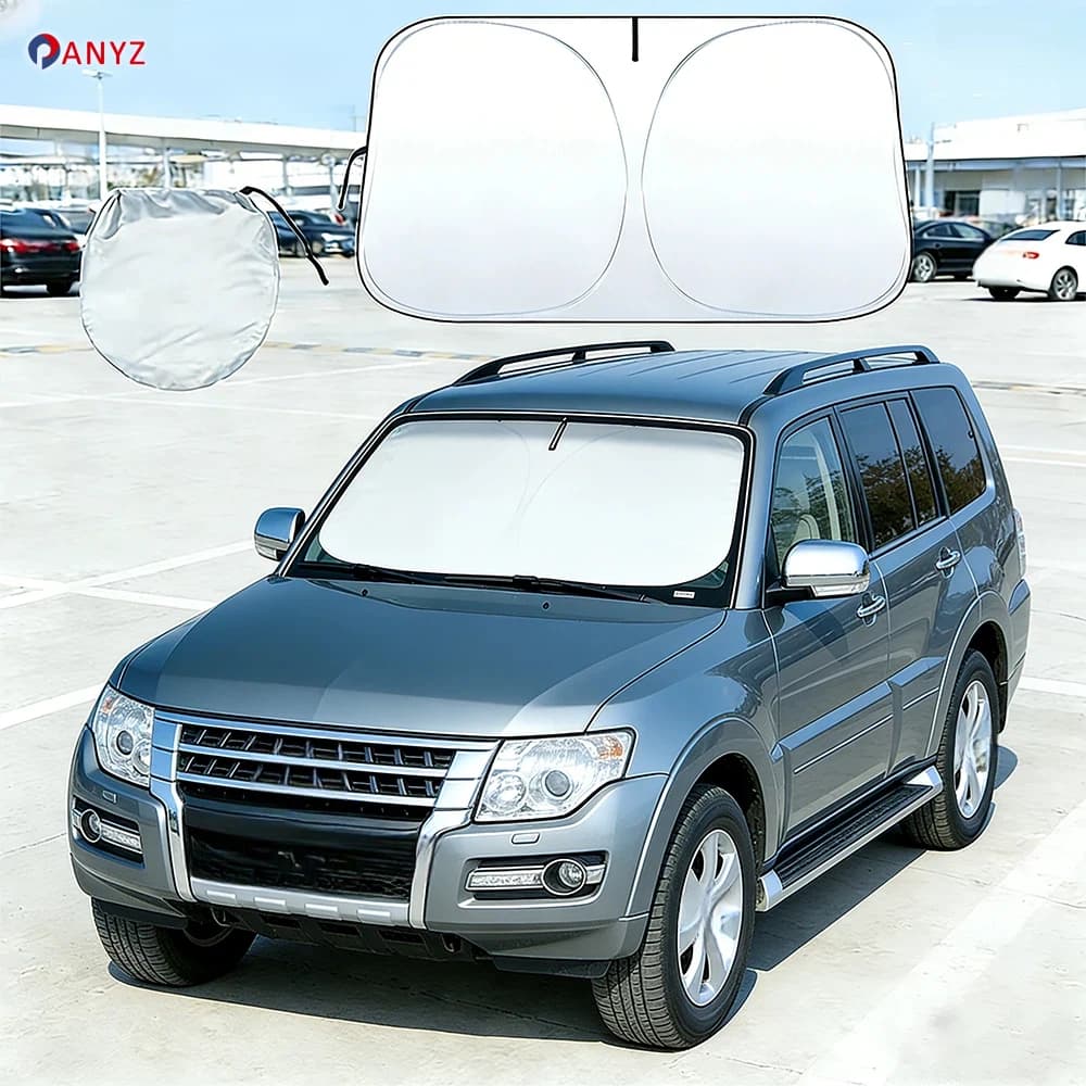 Car Windshield Sun Shade For Mitsubishi Pajero 2010-2021 Sunshade Sun Visor Protector Foldable Blocks UV Rays