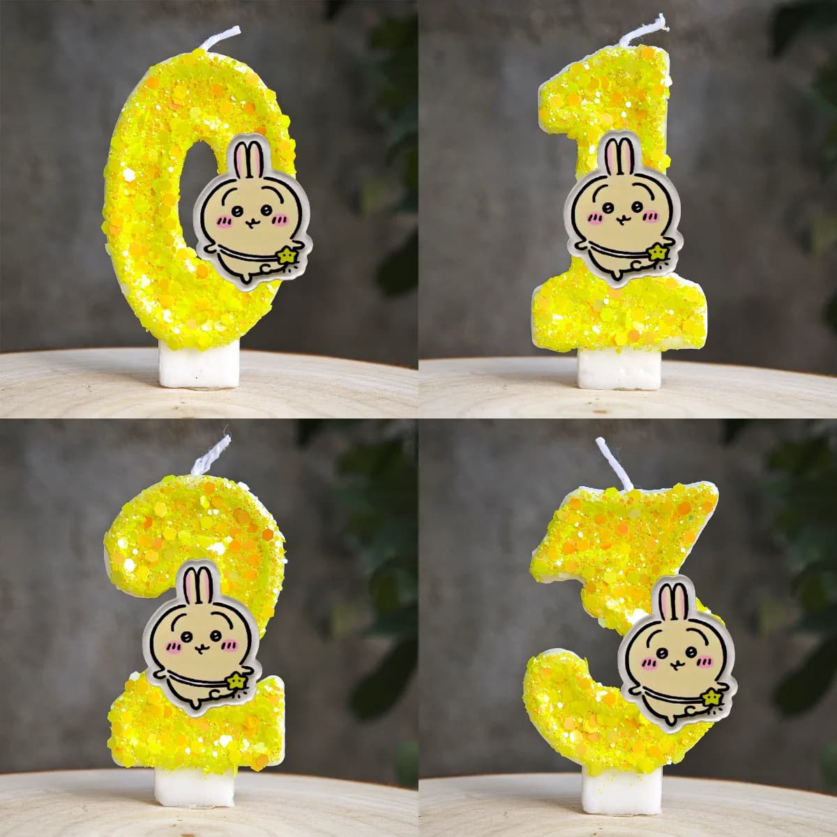 Candele per Torta Kawaii a Forma di Usagi, Decorazioni per Feste di Compleanno, Topper per Bambini, Accessori per Torte per Baby Shower