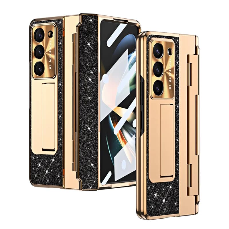 Per Samsung Galaxy Z Fold 5 4 3 6 5G Custodia protettiva per schermo Glassa di lusso Placcatura in un unico pezzo Custodia per Galaxy Z Fold6 5G