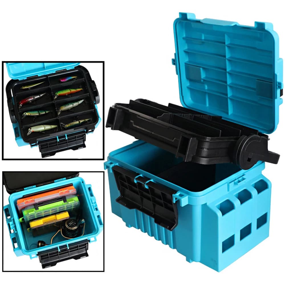 Multifunctional fishing bucket Organizer of artificial baits Storage boxes for thickening of live fish barrel Fishing accessories Equipment transport case