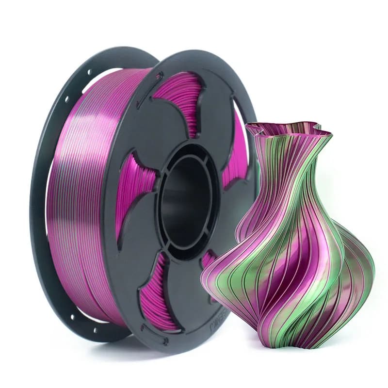 1000G PLA 3D Printer Filament 1.75mm Multicolor 3D Printing Filament Purple&Sky Blue&Yellow Filament