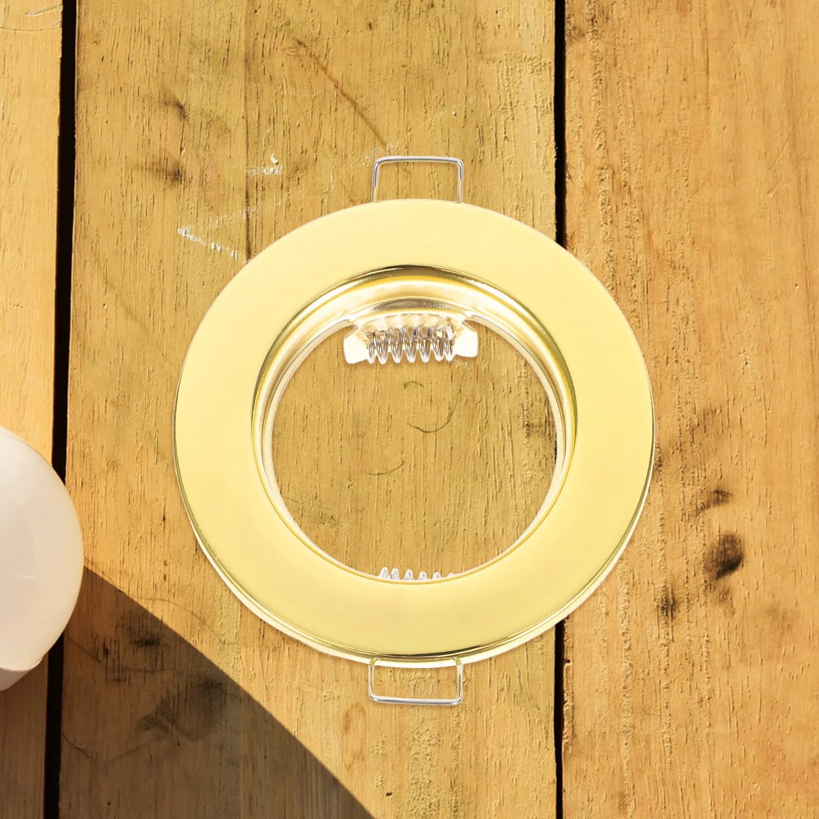 Anello di ricambio in metallo dorato per faretti da incasso rotondi, alloggiamento per lampadine alogene GU10 MR16, per apparecchi di illuminazione a soffitto