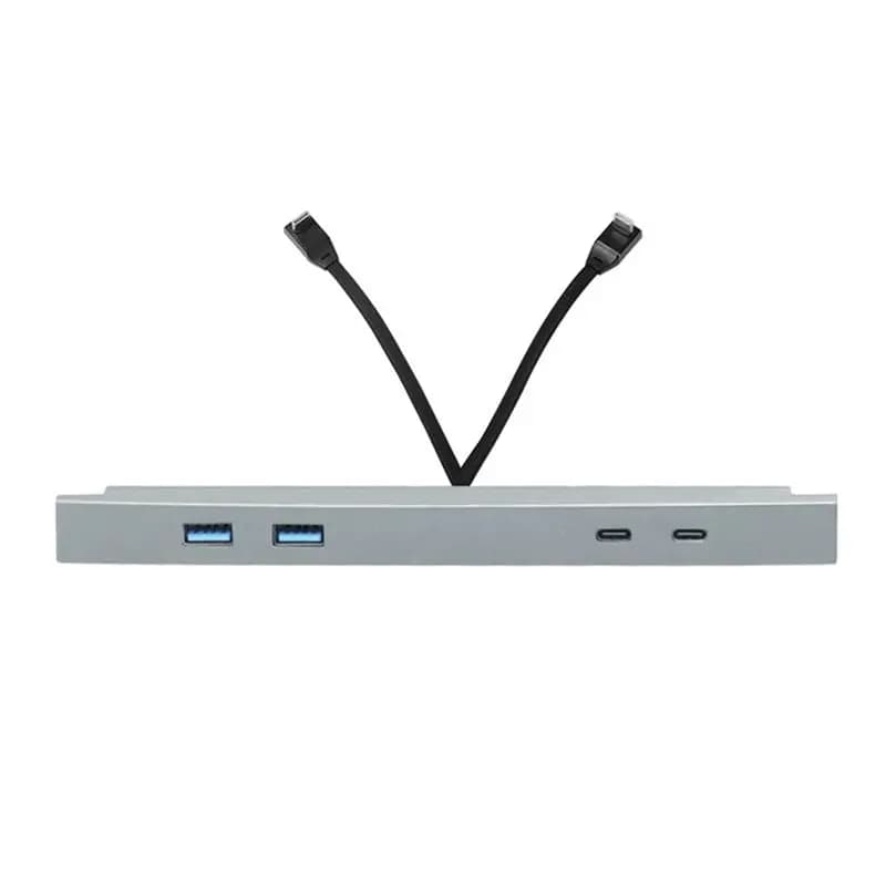 USB Type-C A65P-27W Hub with fast power, small docking station, USB powered splitter for Tesla Model 3 Y accessory kit