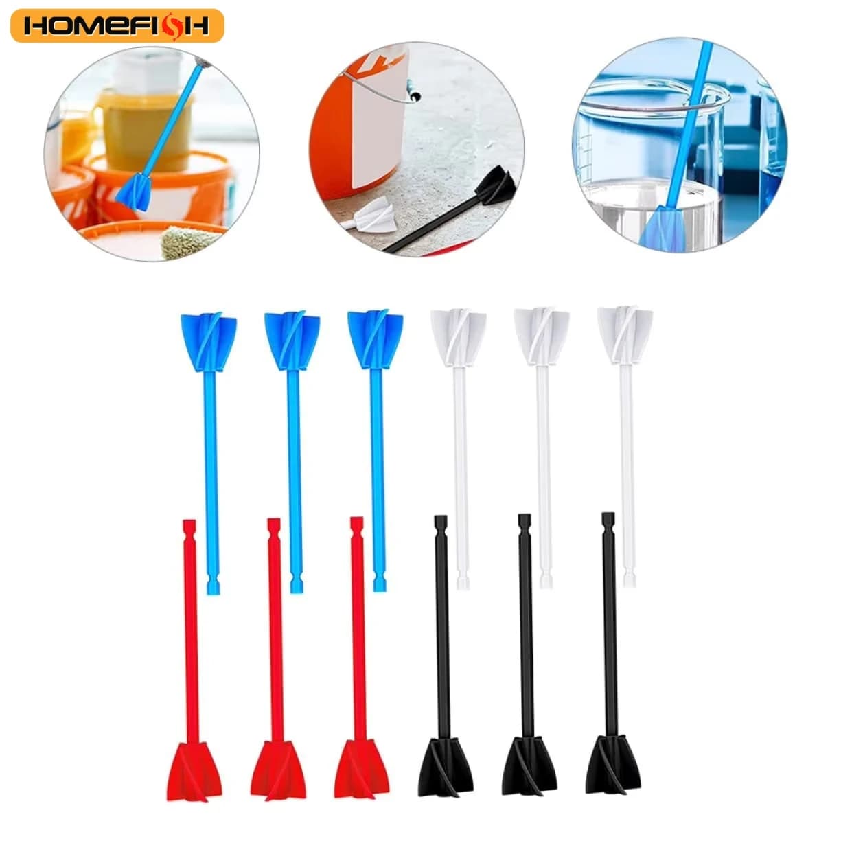 Epoxy Mixer Paint Drill Accessory Pala Consistency Liquids Resin Head Agitator Mixer Fitting for Paint Resin with Red