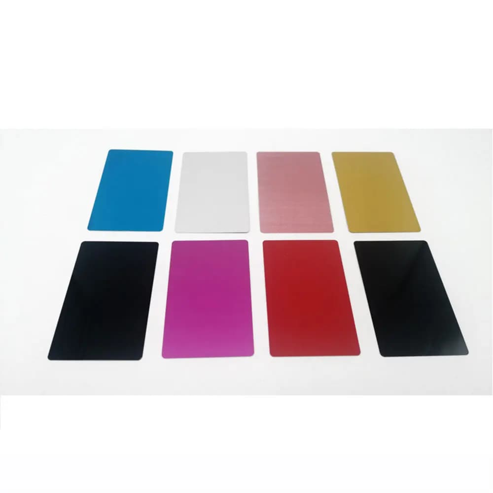 0.2 mm Aluminum Laser Engraves: Metal Paper for Business Cards, Fiber Calibration Plates and Samples UV