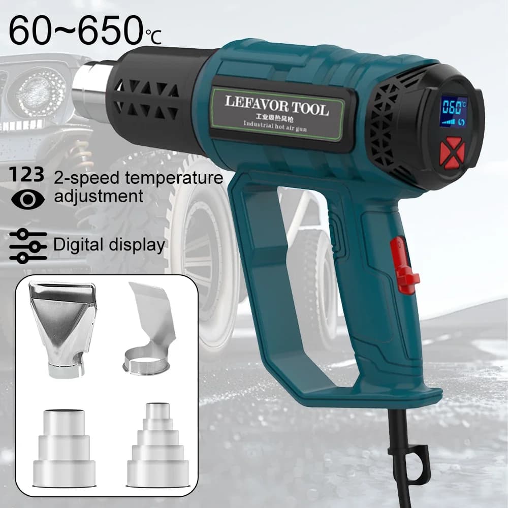 2026 NEW Hot Air Gun 2000W Variable Advanced Electric Digital Display Heat Gun Advanced Temperature Adjustable Heat Gun 220V