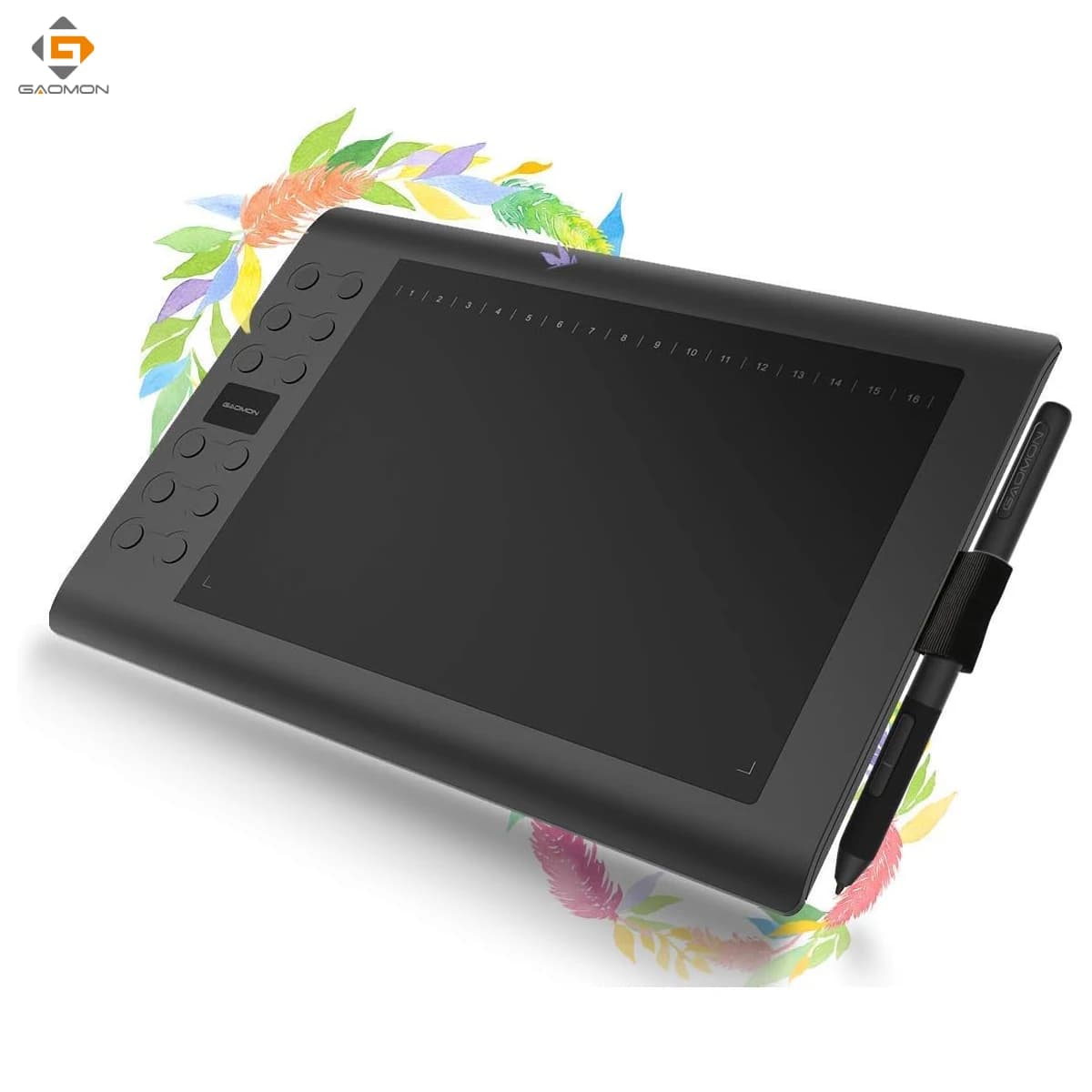 Tavoletta grafica Gaomon M106K Pro Tavoletta grafica da 10 * 6,25 pollici 8192 livelli Stilo senza batteria 28 tasti a pressione, supporto telefono Android