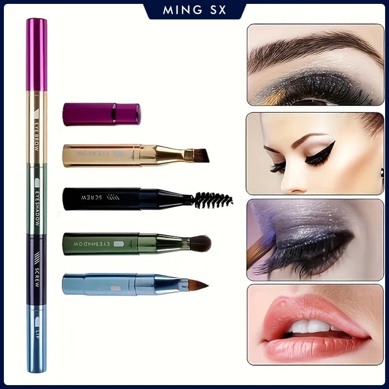 4 in 1 Detachable Eyebrow Eyebrow Makeup Brush for Background Corrector Portable Travel Makeup Tools